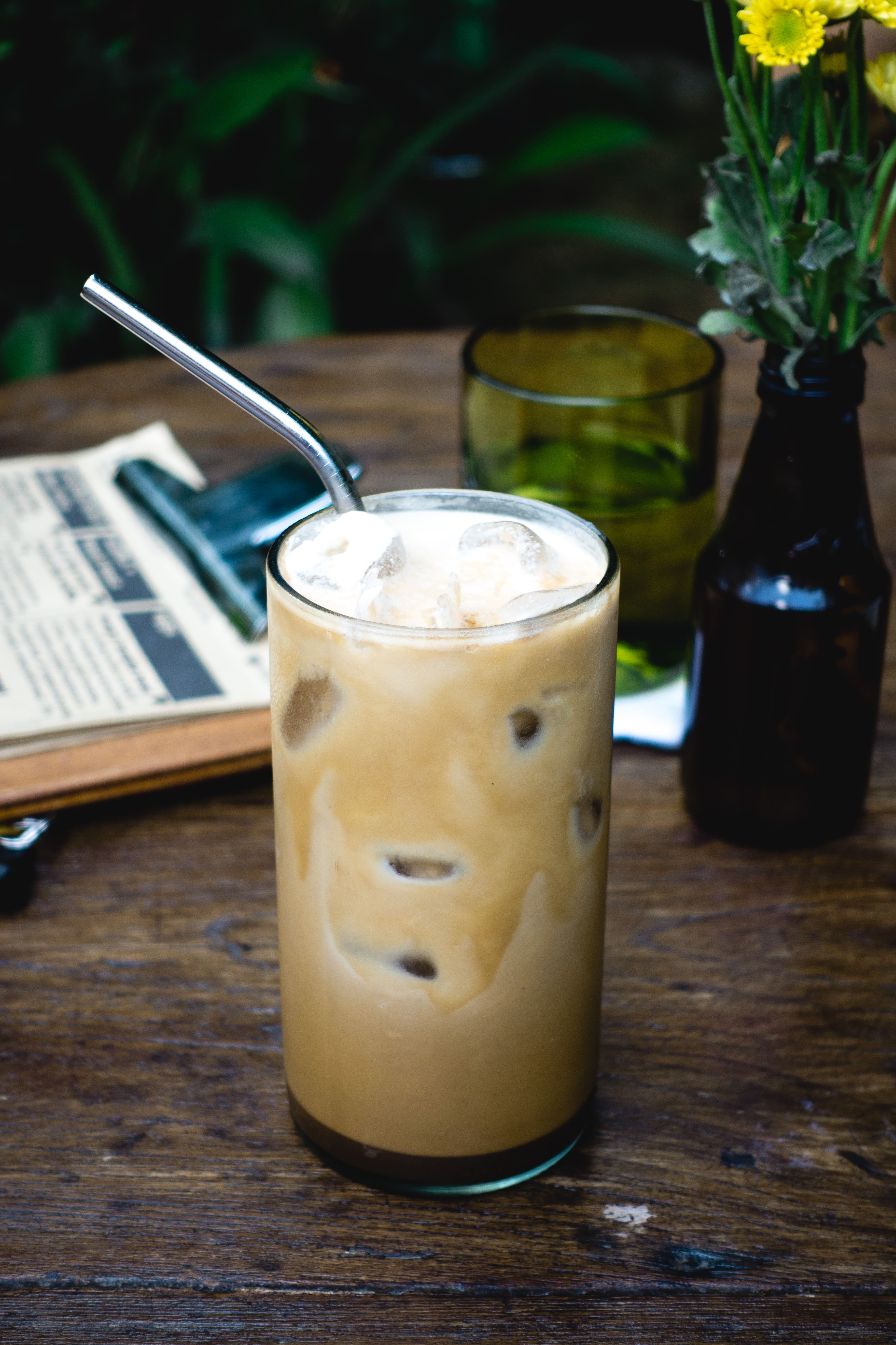 Iced coffee latte