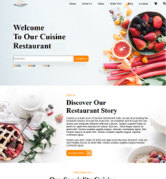 Screenshot of Cuisine Restaurant site