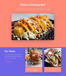 Screenshot of Demo Restaurant site
